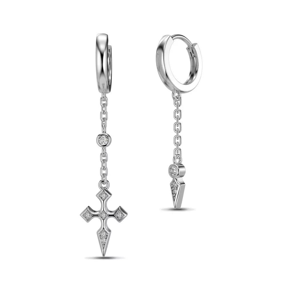 Light Cross Earrings