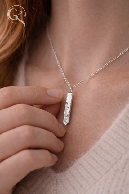 Weitblick Kette aus massivem 999er Silber – handgefertigter Unisex Schmuck von Gipfelschimmer