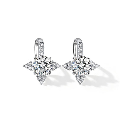 Bergfunke Ohrringe mit 0,5 ct Moissanit aus hochwertigem 925 Silber