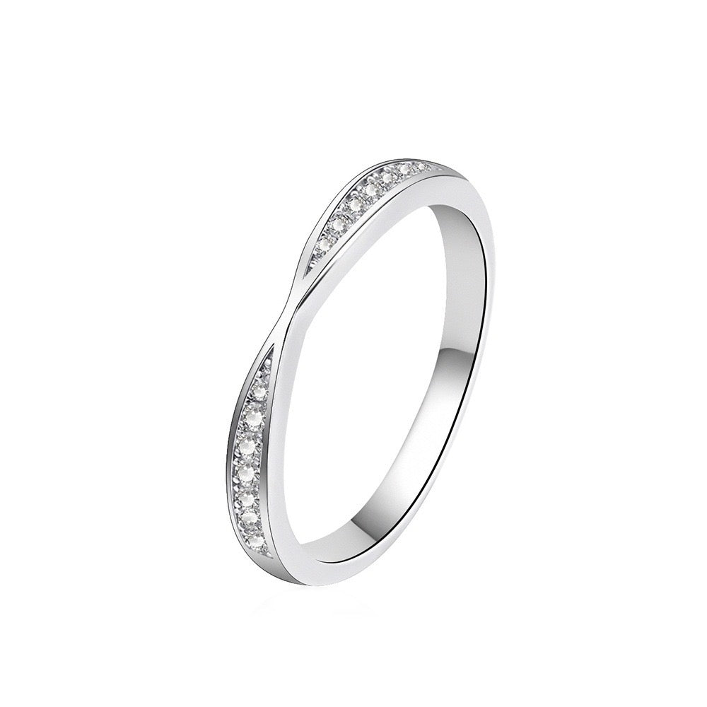 Minimalistischer Moissanit Ring 925 Silber Damen