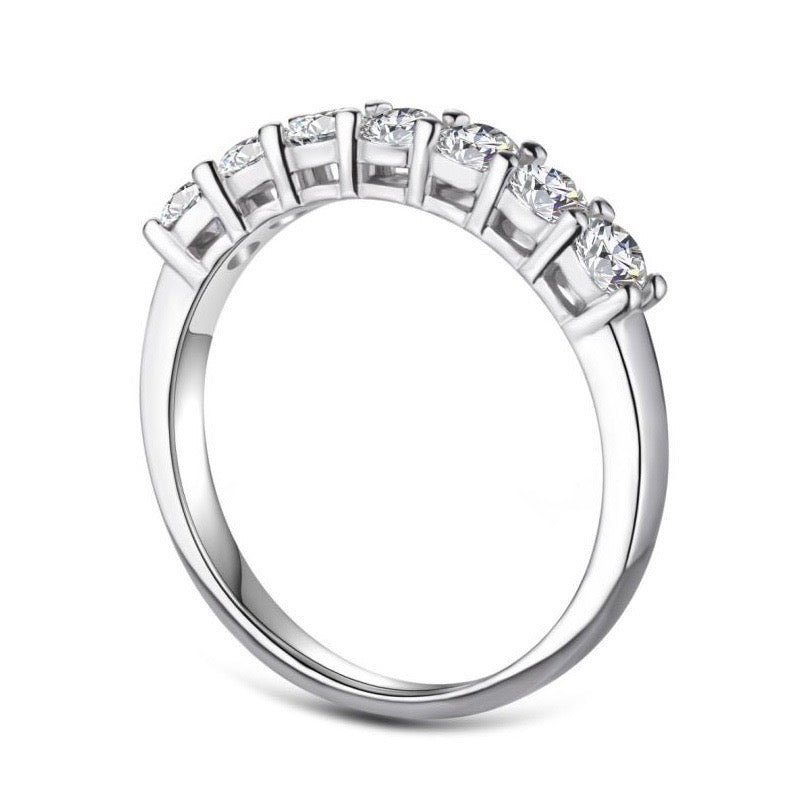 Berglicht Moissanit Ring aus 925 Silber mit 0,7 CT Steinbesatz