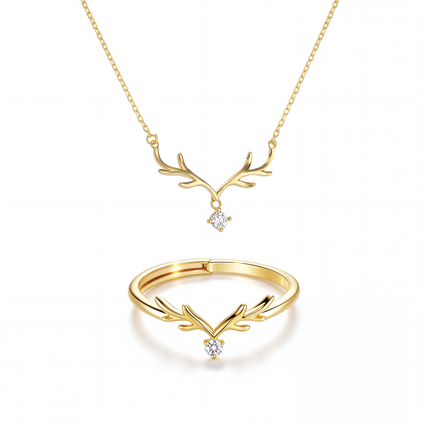 Geweih Bundle - Halskette & Ring