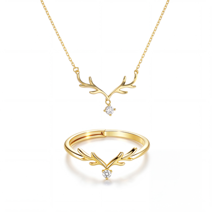 Geweih Bundle - Halskette & Ring