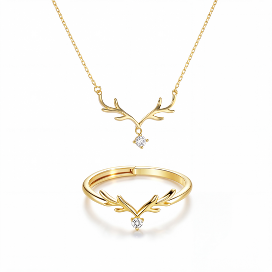 Geweih Bundle - Halskette & Ring